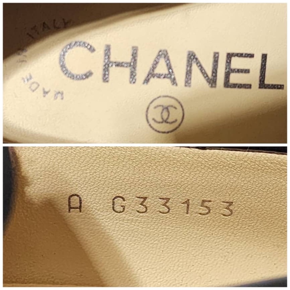 Authentic Chanel Patent Moccasin Leather Black Size 35C - Picture 9 of 12
